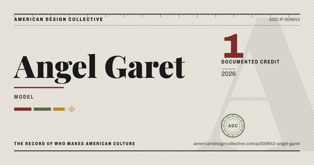 Registry card for Angel Garet: the ADC seal, Angel Garet, and how much is on record.