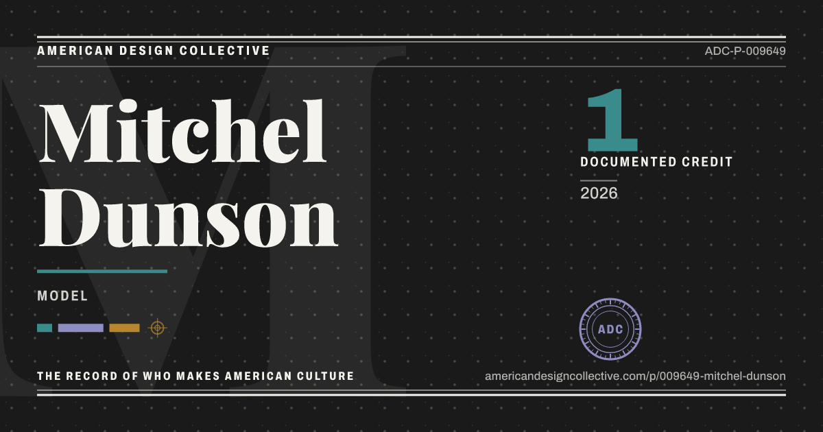 Registry card for Mitchel Dunson: the ADC seal, Mitchel Dunson, and how much is on record.