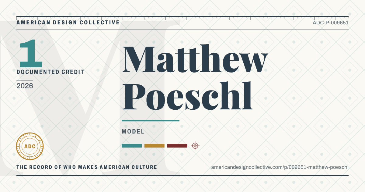 Registry card for Matthew Poeschl: the ADC seal, Matthew Poeschl, and how much is on record.