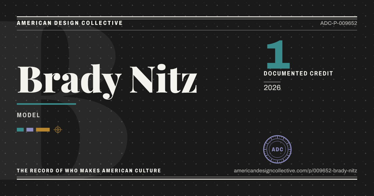 Registry card for Brady Nitz: the ADC seal, Brady Nitz, and how much is on record.