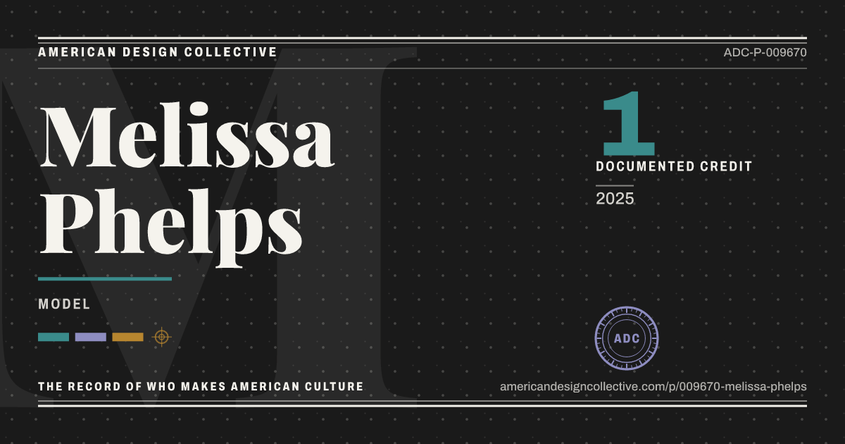 Registry card for Melissa Phelps: the ADC seal, Melissa Phelps, and how much is on record.