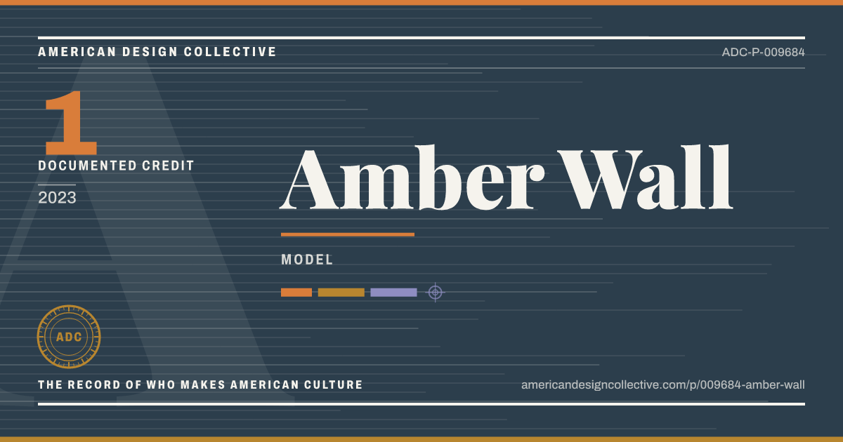 Registry card for Amber Wall: the ADC seal, Amber Wall, and how much is on record.