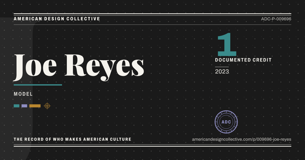 Registry card for Joe Reyes: the ADC seal, Joe Reyes, and how much is on record.