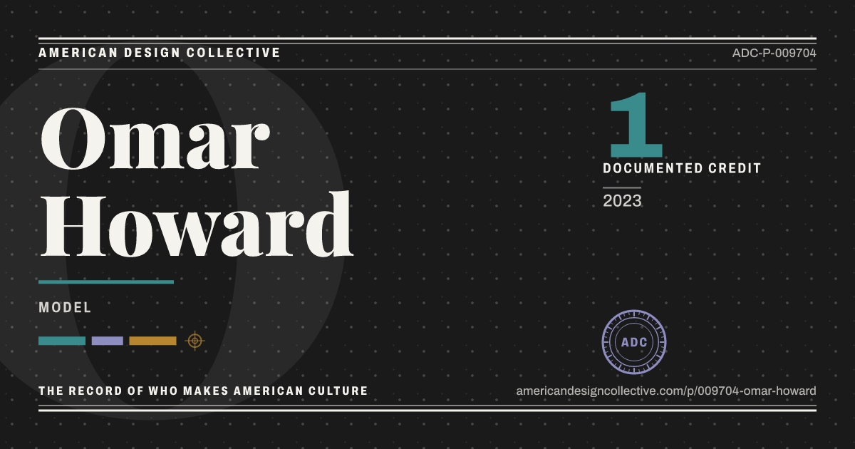 Registry card for Omar Howard: the ADC seal, Omar Howard, and how much is on record.