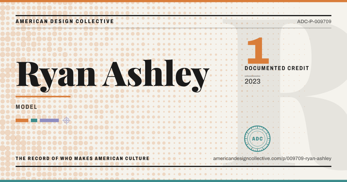 Registry card for Ryan Ashley: the ADC seal, Ryan Ashley, and how much is on record.