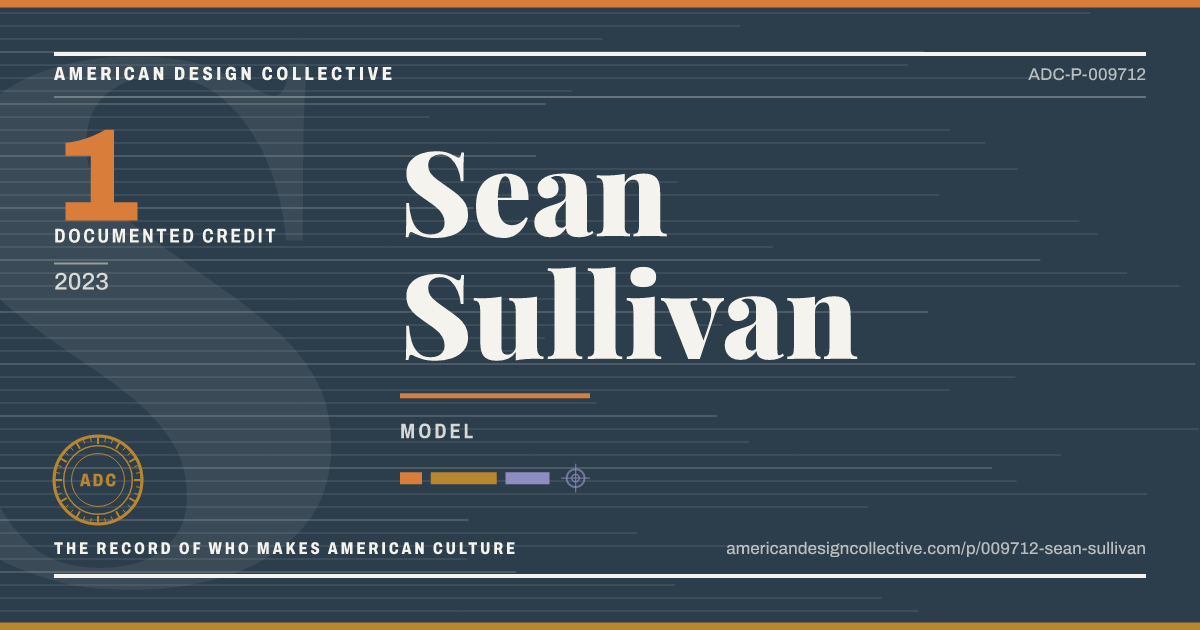 Registry card for Sean Sullivan: the ADC seal, Sean Sullivan, and how much is on record.