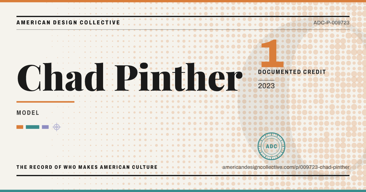 Registry card for Chad Pinther: the ADC seal, Chad Pinther, and how much is on record.