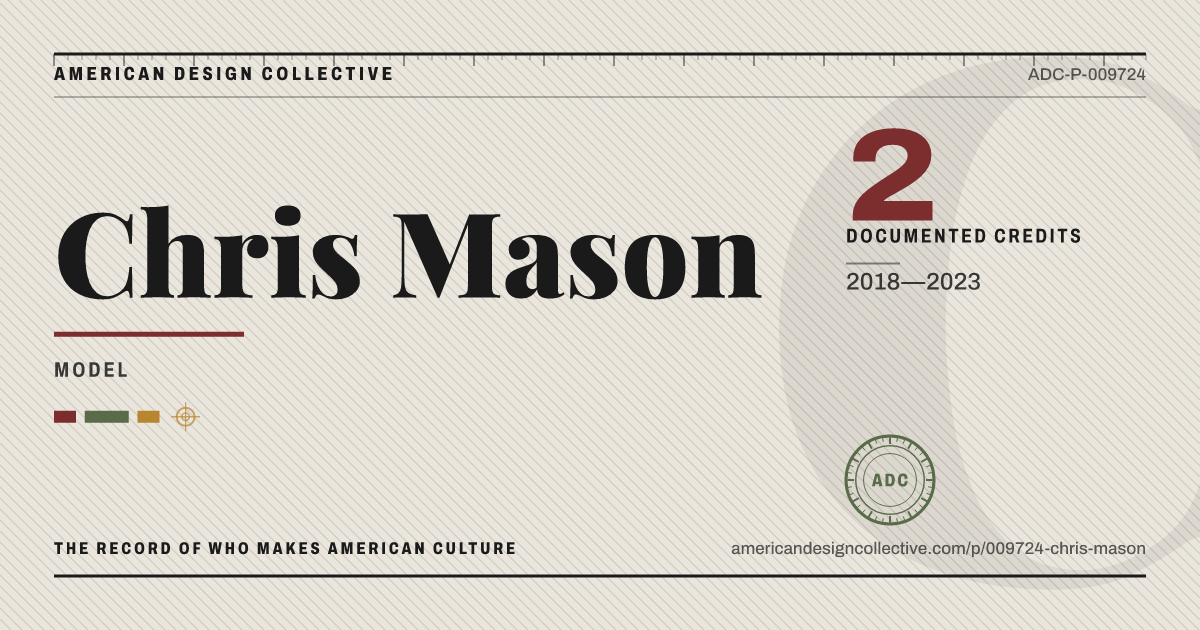 Registry card for Chris Mason: the ADC seal, Chris Mason, and how much is on record.
