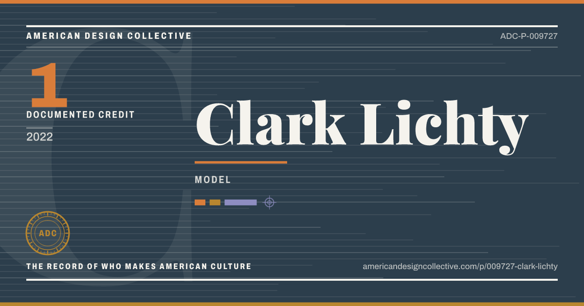 Registry card for Clark Lichty: the ADC seal, Clark Lichty, and how much is on record.