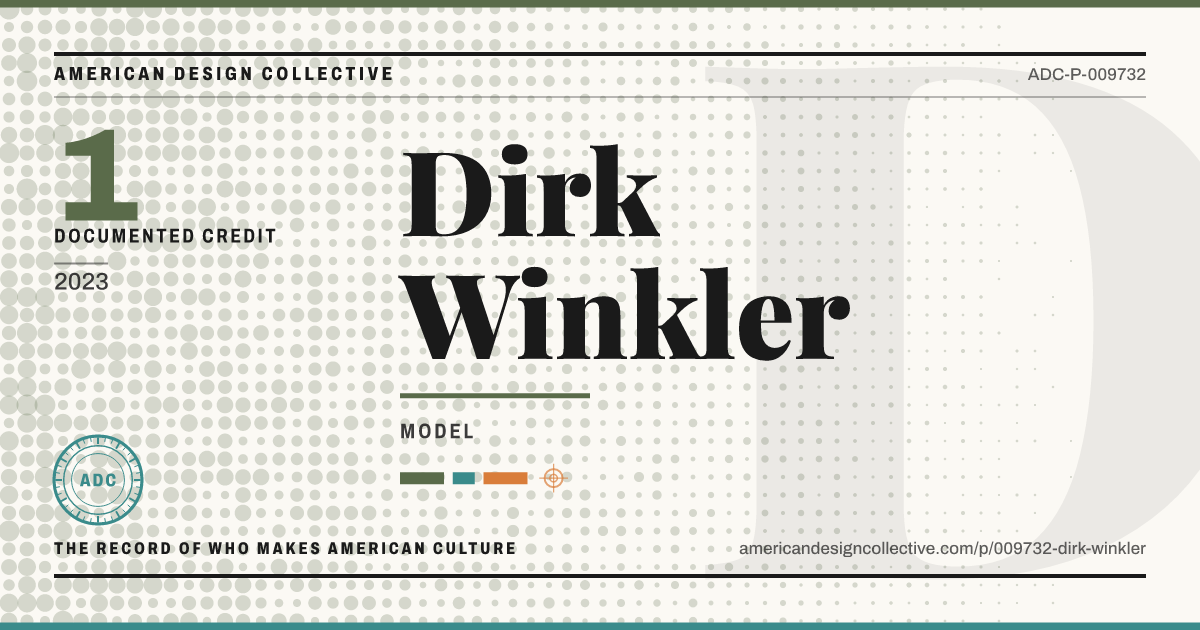 Registry card for Dirk Winkler: the ADC seal, Dirk Winkler, and how much is on record.