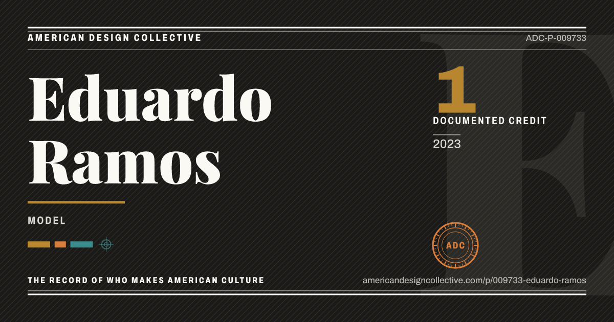 Registry card for Eduardo Ramos: the ADC seal, Eduardo Ramos, and how much is on record.