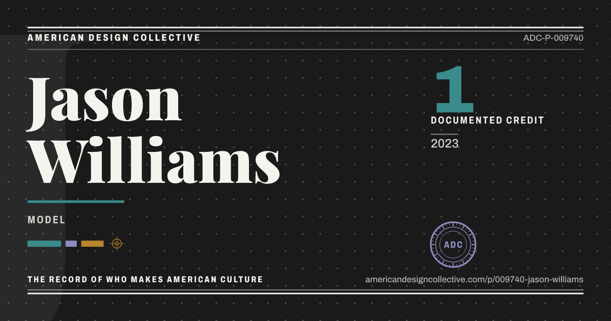 Registry card for Jason Williams: the ADC seal, Jason Williams, and how much is on record.