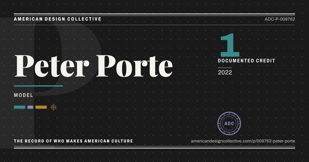 Registry card for Peter Porte: the ADC seal, Peter Porte, and how much is on record.