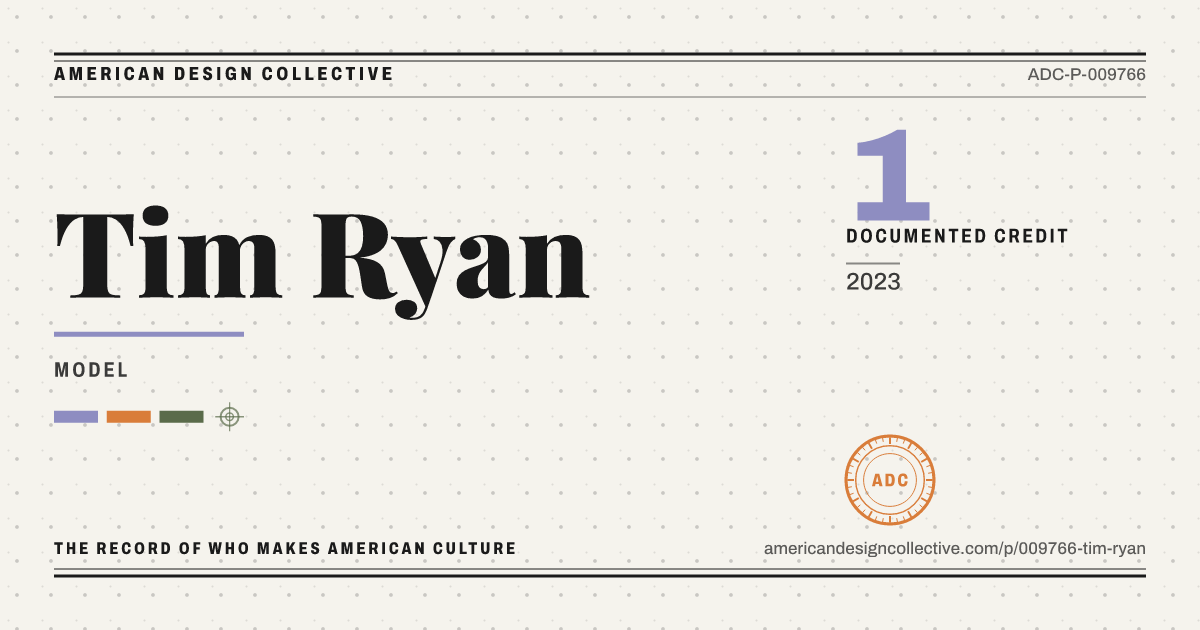 Registry card for Tim Ryan: the ADC seal, Tim Ryan, and how much is on record.