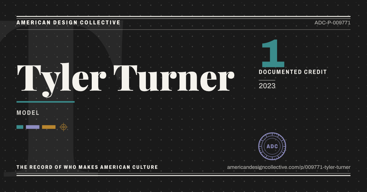 Registry card for Tyler Turner: the ADC seal, Tyler Turner, and how much is on record.