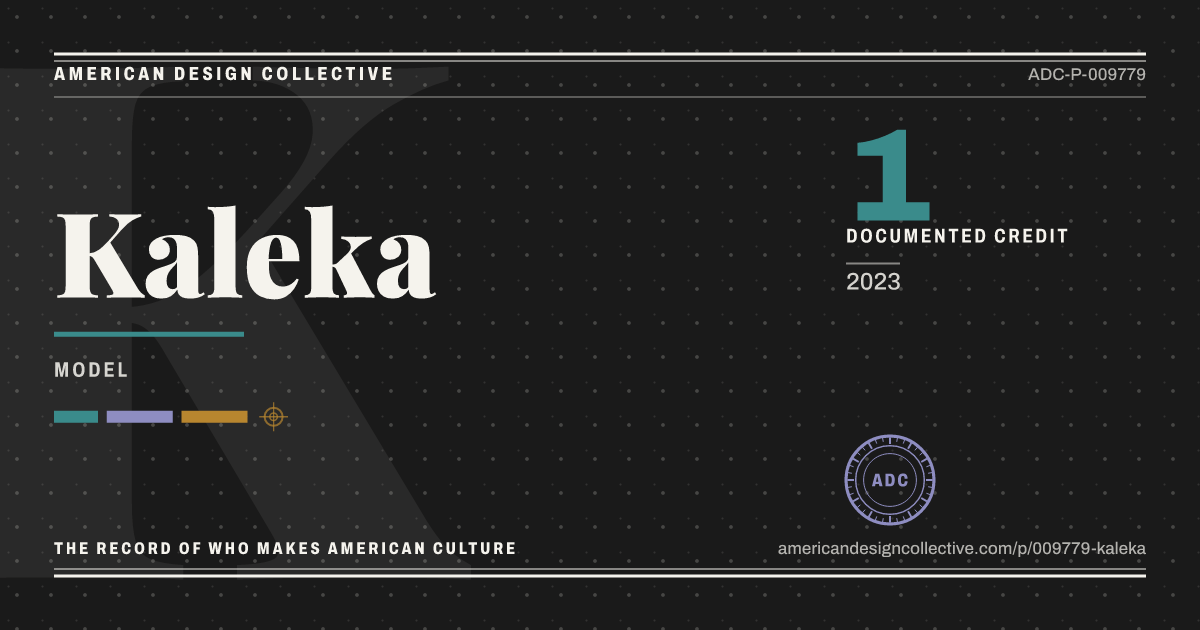 Registry card for Kaleka: the ADC seal, Kaleka, and how much is on record.
