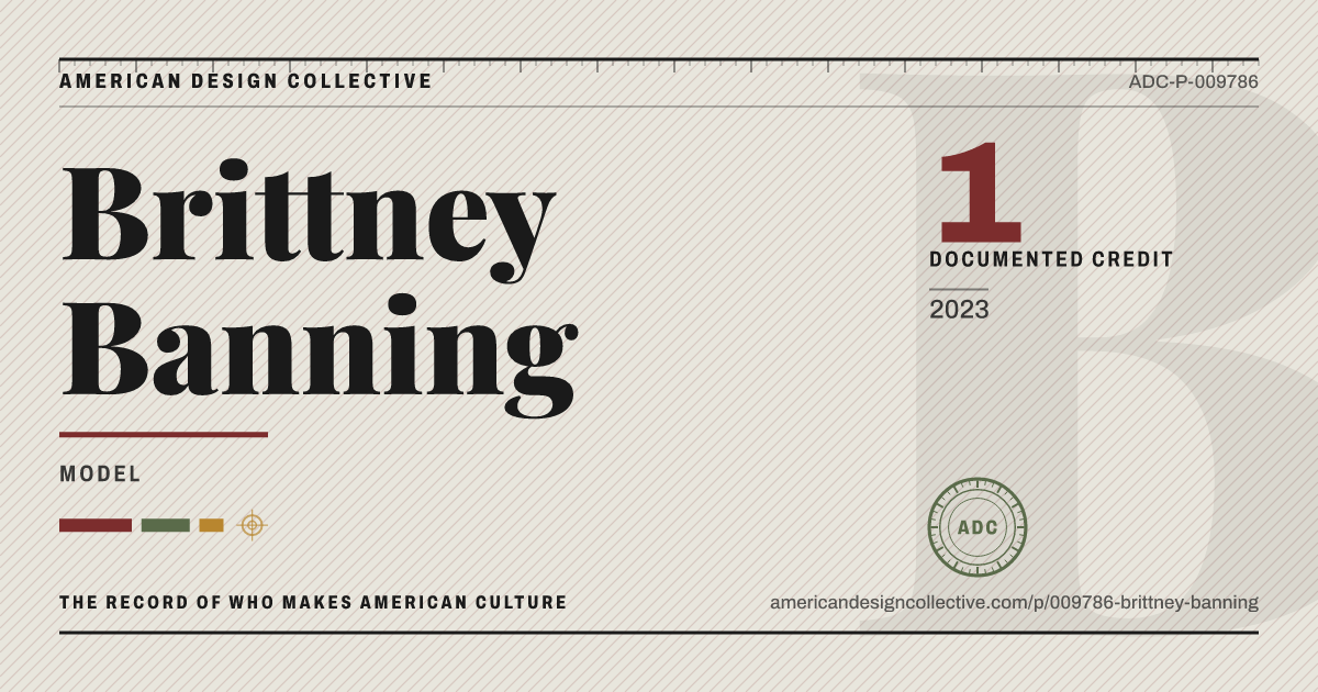 Registry card for Brittney Banning: the ADC seal, Brittney Banning, and how much is on record.