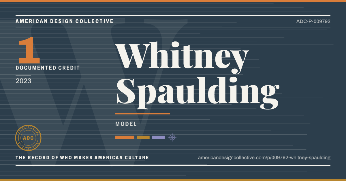 Registry card for Whitney Spaulding: the ADC seal, Whitney Spaulding, and how much is on record.