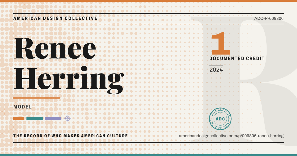 Registry card for Renee Herring: the ADC seal, Renee Herring, and how much is on record.