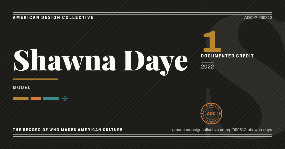 Registry card for Shawna Daye: the ADC seal, Shawna Daye, and how much is on record.