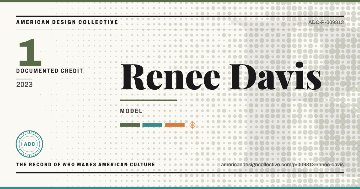 Registry card for Renee Davis: the ADC seal, Renee Davis, and how much is on record.