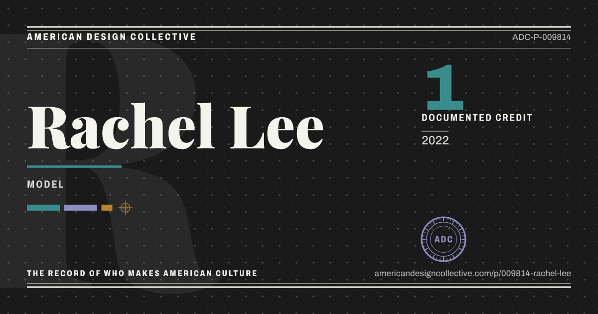 Registry card for Rachel Lee: the ADC seal, Rachel Lee, and how much is on record.