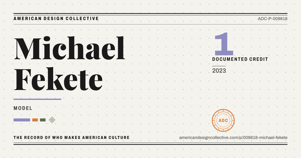 Registry card for Michael Fekete: the ADC seal, Michael Fekete, and how much is on record.