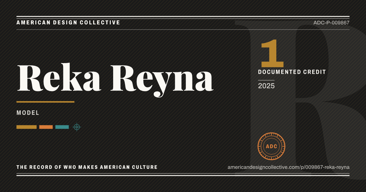 Registry card for Reka Reyna: the ADC seal, Reka Reyna, and how much is on record.