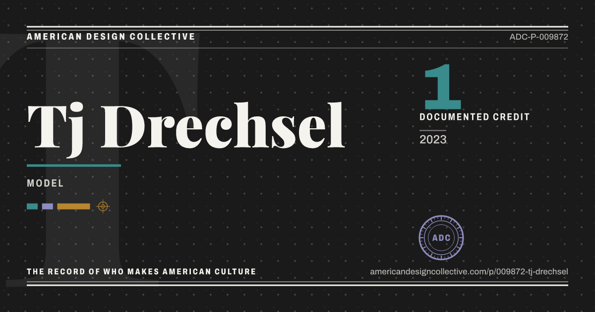 Registry card for Tj Drechsel: the ADC seal, Tj Drechsel, and how much is on record.