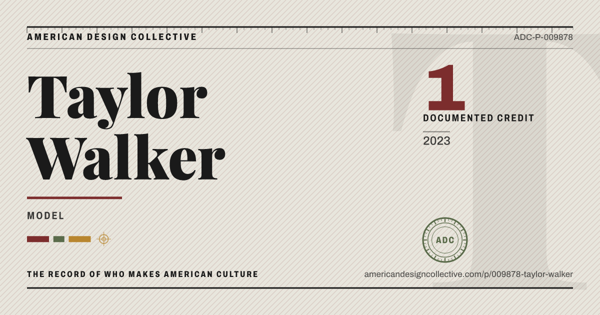 Registry card for Taylor Walker: the ADC seal, Taylor Walker, and how much is on record.