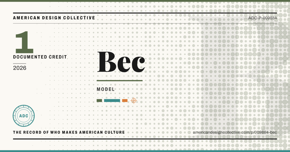 Registry card for Bec: the ADC seal, Bec, and how much is on record.