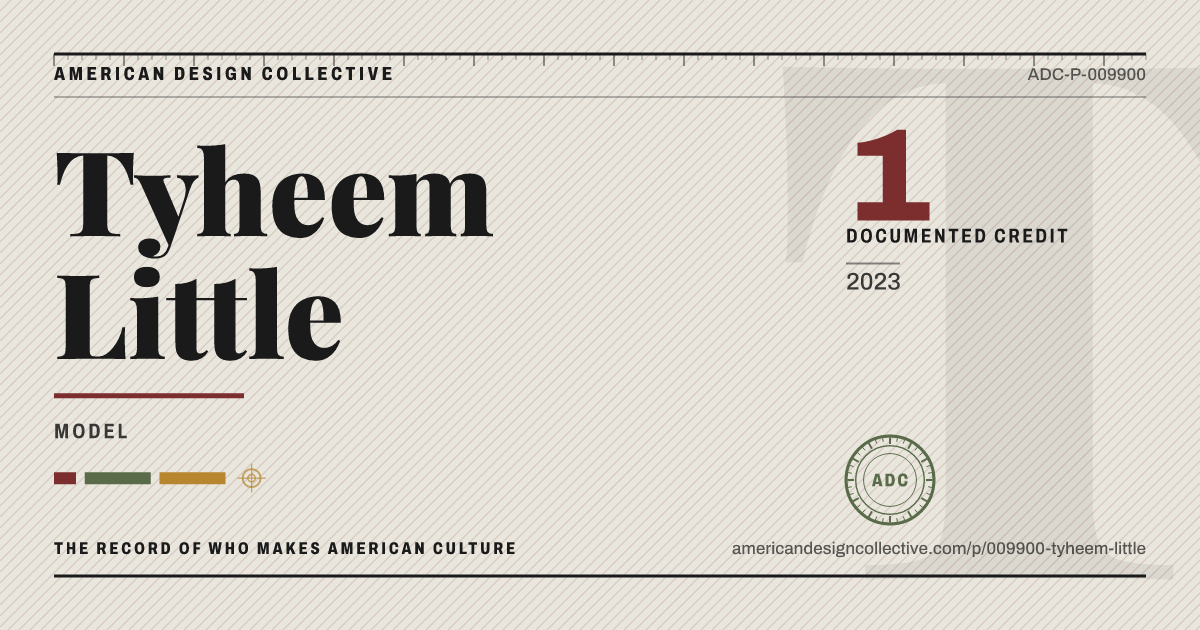 Registry card for Tyheem Little: the ADC seal, Tyheem Little, and how much is on record.