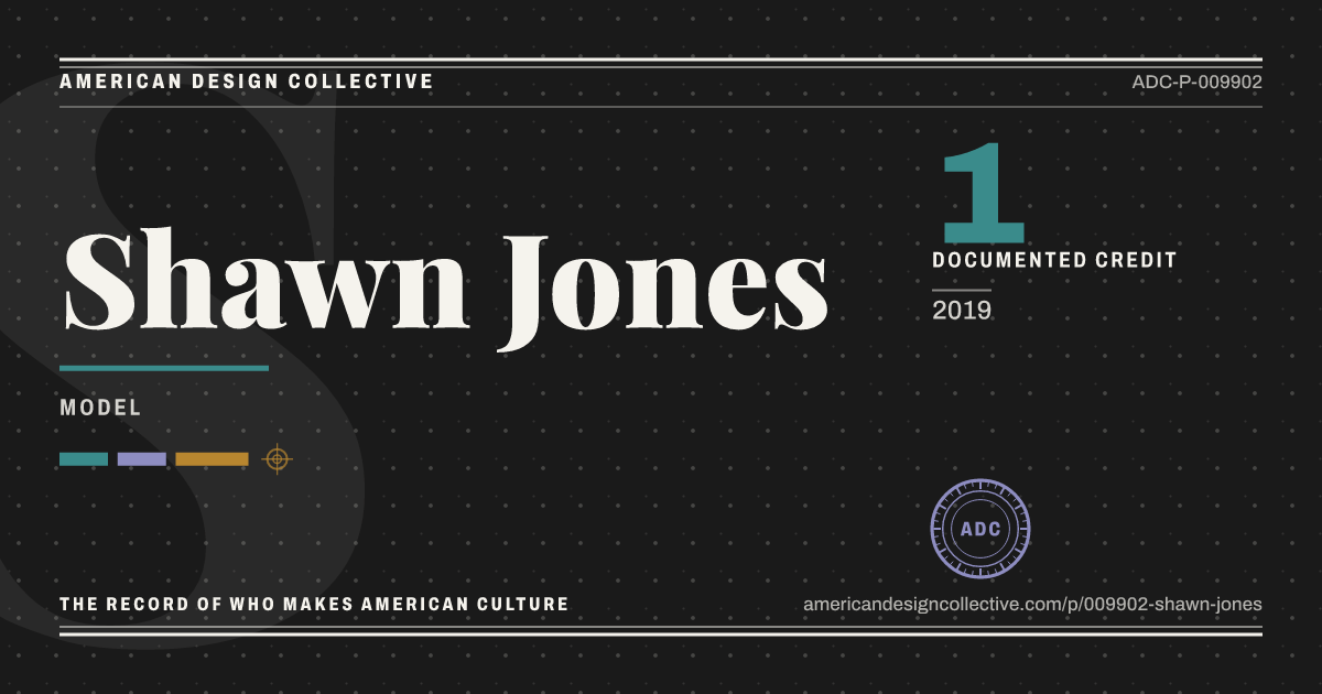 Registry card for Shawn Jones: the ADC seal, Shawn Jones, and how much is on record.