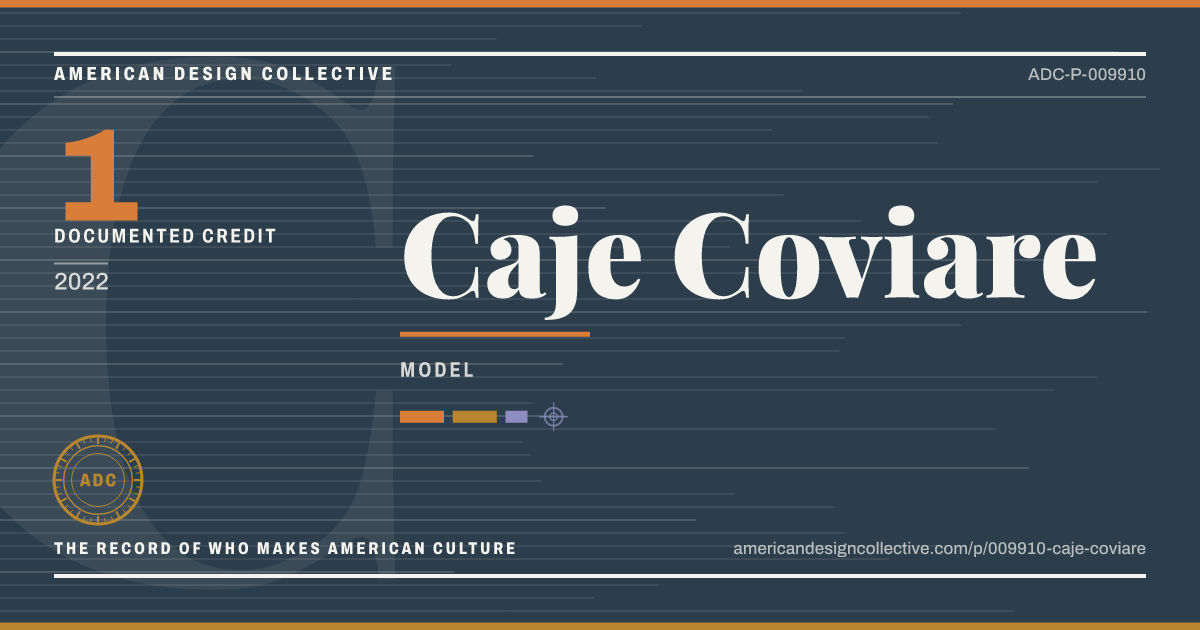 Registry card for Caje Coviare: the ADC seal, Caje Coviare, and how much is on record.