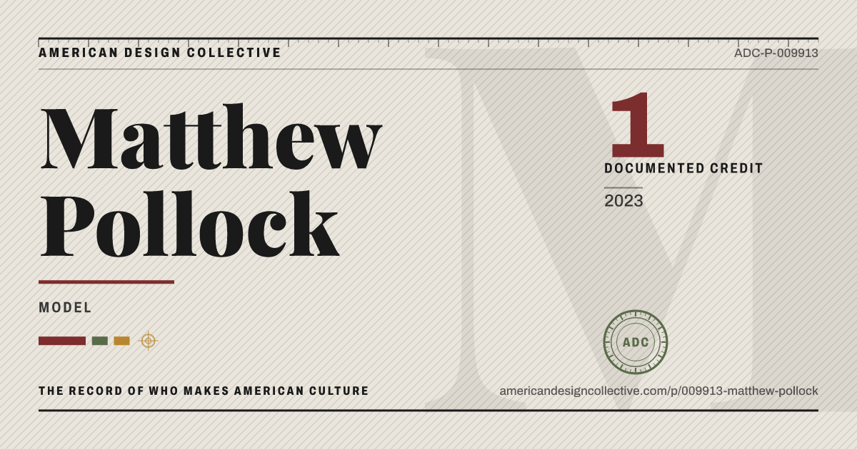 Registry card for Matthew Pollock: the ADC seal, Matthew Pollock, and how much is on record.