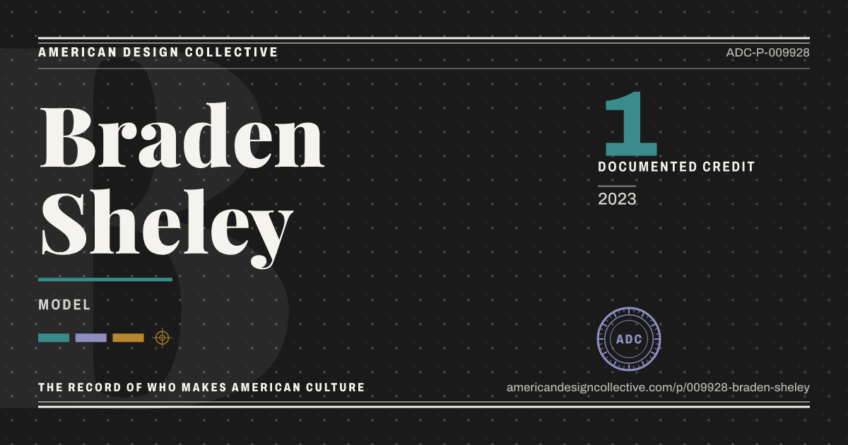 Registry card for Braden Sheley: the ADC seal, Braden Sheley, and how much is on record.