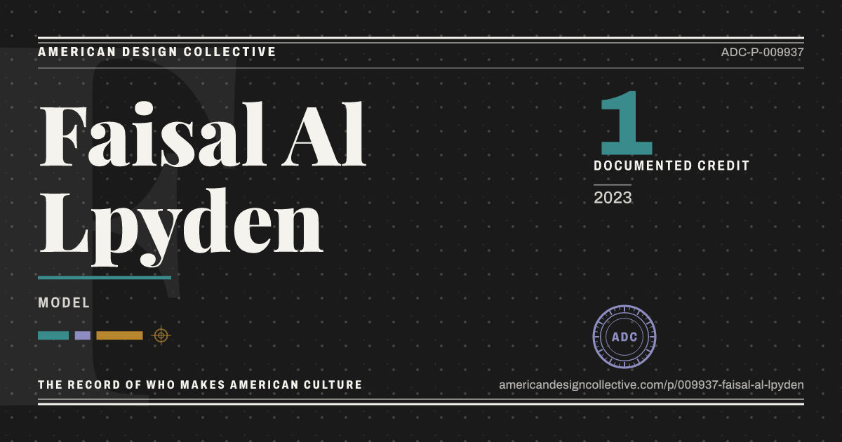 Registry card for Faisal Al Lpyden: the ADC seal, Faisal Al Lpyden, and how much is on record.