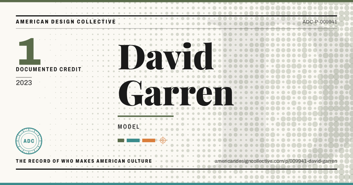 Registry card for David Garren: the ADC seal, David Garren, and how much is on record.