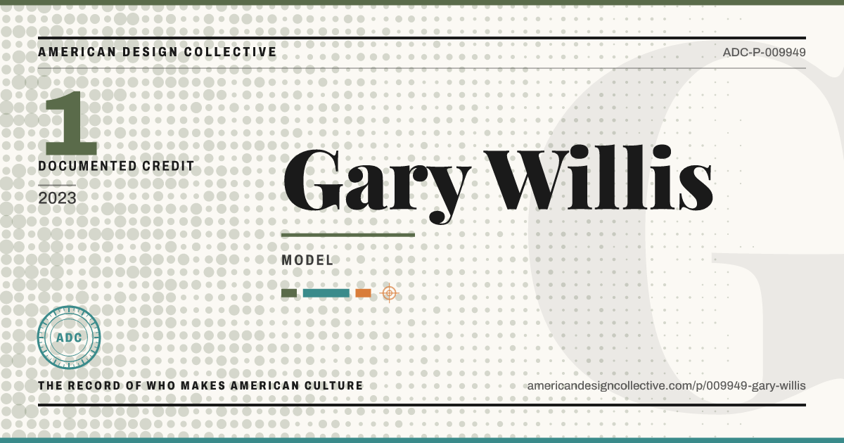 Registry card for Gary Willis: the ADC seal, Gary Willis, and how much is on record.
