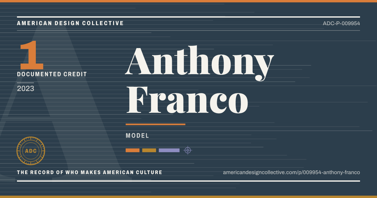 Registry card for Anthony Franco: the ADC seal, Anthony Franco, and how much is on record.