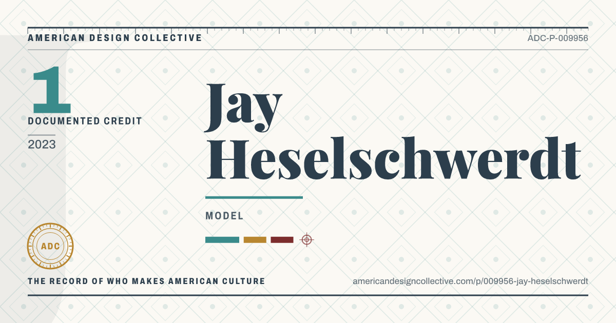 Registry card for Jay Heselschwerdt: the ADC seal, Jay Heselschwerdt, and how much is on record.