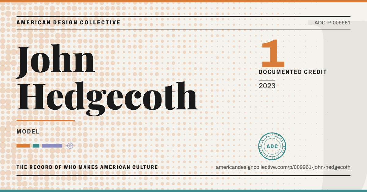 Registry card for John Hedgecoth: the ADC seal, John Hedgecoth, and how much is on record.