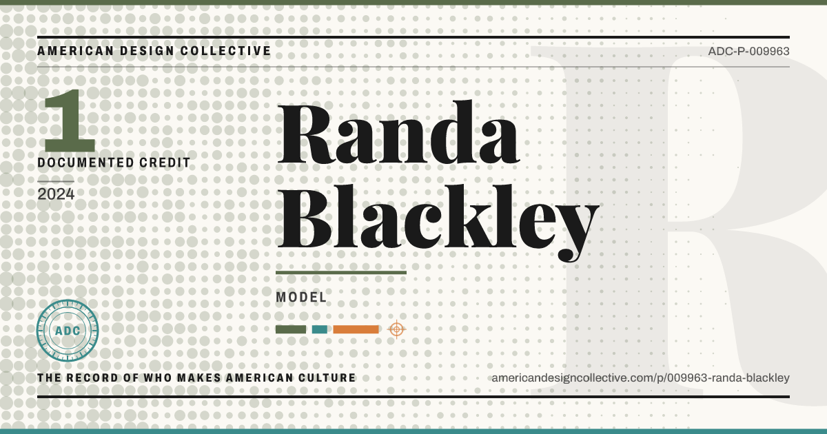 Registry card for Randa Blackley: the ADC seal, Randa Blackley, and how much is on record.