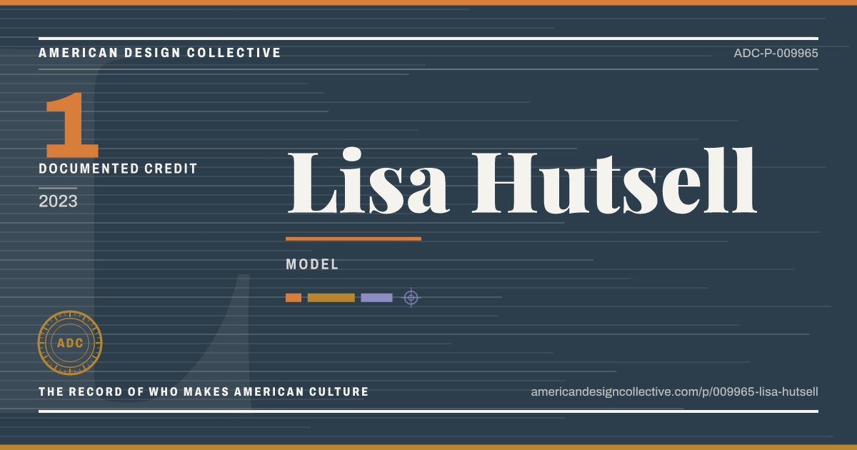 Registry card for Lisa Hutsell: the ADC seal, Lisa Hutsell, and how much is on record.