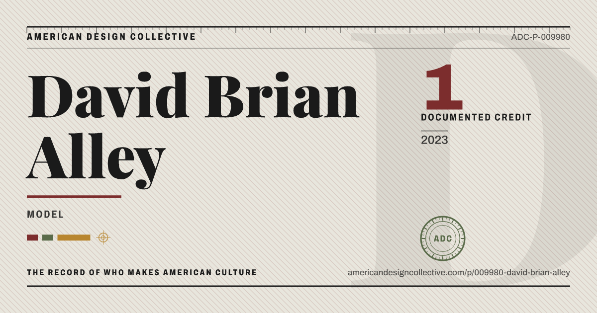 Registry card for David Brian Alley: the ADC seal, David Brian Alley, and how much is on record.