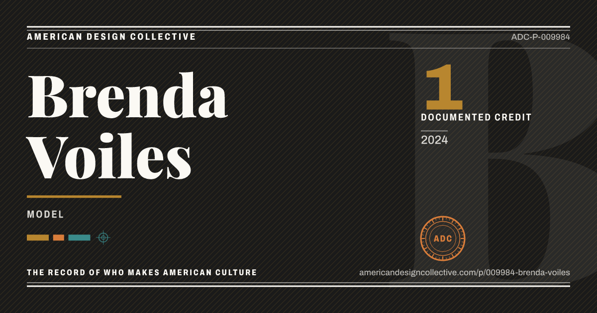 Registry card for Brenda Voiles: the ADC seal, Brenda Voiles, and how much is on record.