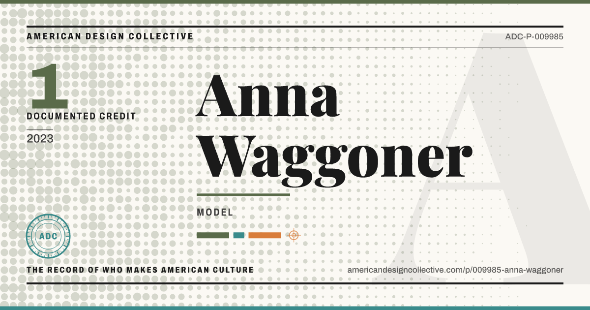 Registry card for Anna Waggoner: the ADC seal, Anna Waggoner, and how much is on record.