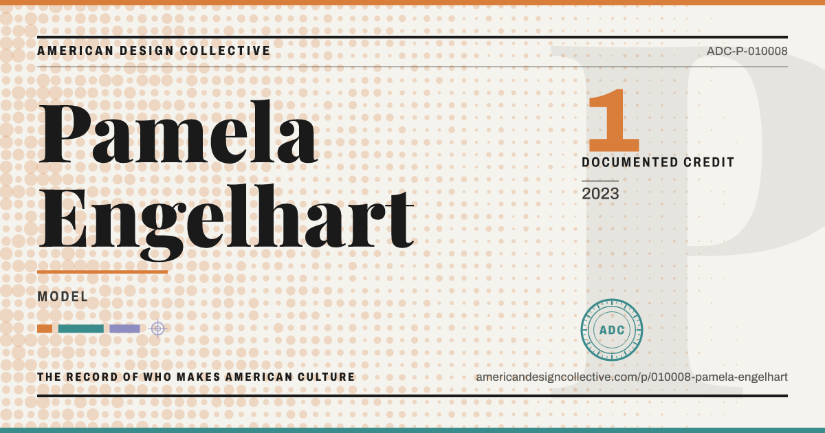 Registry card for Pamela Engelhart: the ADC seal, Pamela Engelhart, and how much is on record.