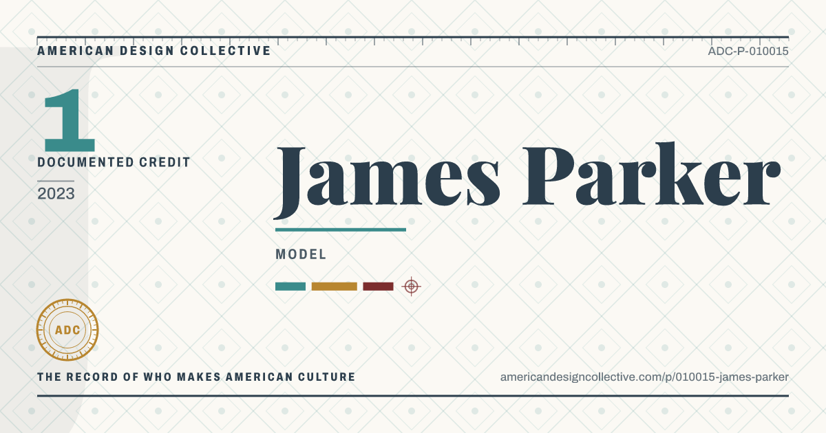 Registry card for James Parker: the ADC seal, James Parker, and how much is on record.