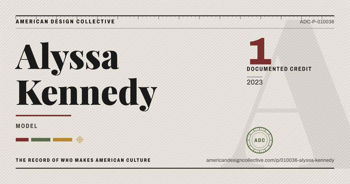 Registry card for Alyssa Kennedy: the ADC seal, Alyssa Kennedy, and how much is on record.
